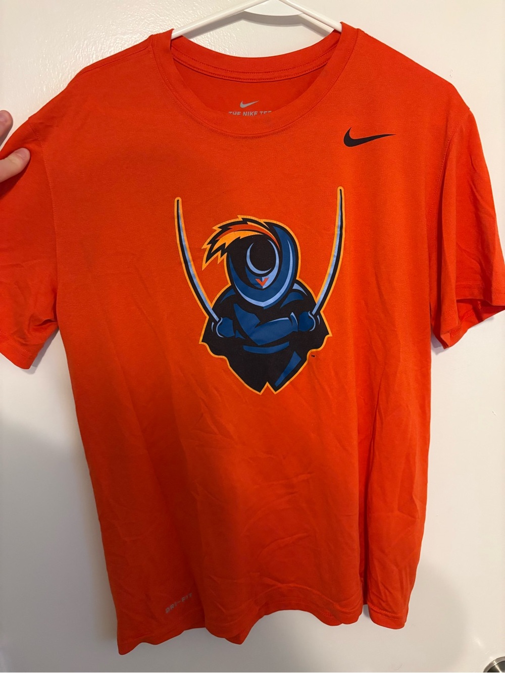 Nike UVA Virginia Cavaliers Men’s Orange Short Sleeve Graphic Performance Tee
